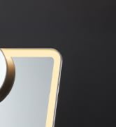 LED Desk Mirror with Magnifier