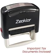 Important Tax Documents Enclosed Stamp, Self Inking Office Rubber Stamp for for Business Accounti...