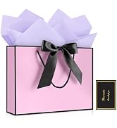 YoungTree Gift Bags with Handles, 13" Medium Gift Bag with 2 Tissue Paper and 1 Card, Present Bag...