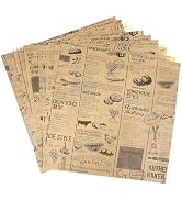 DOITOOL 50 Pcs Sandwich Wrapping Paper 10x10 Inch Wax Paper Sheets Grease Resistant Tray Basket L...