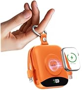 Portable Charger Power Bank, 10000mAh Fast Charging Power Bank with Built-in Cables, Travel Keych...