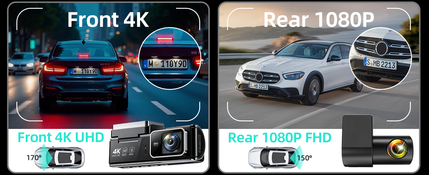 car dash cam front and back