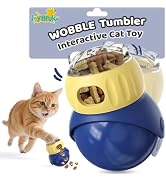 JoyBruko Interactive Cat Toys Treat Puzzle - for Indoor Cats Weight Loss Wobble Tumbler Feeder Fo...