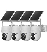 2K Solar Security Cameras Wireless Outdoor, 5/2.4Ghz WiFi Cameras for Home Security, Color Night ...