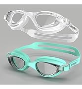 ZABERT 2 Pack Unisex-Adult & Youth Swim Goggles, W7