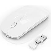 Gizdot Wireless Mouse for Laptop/MacBook Air/Pro & iPad, Mouse Jiggler Mode Bluetooth 5.2/2.4G Re...