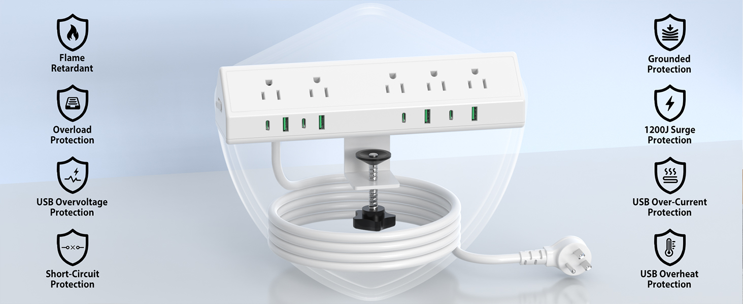 Desk Mount Power Strip