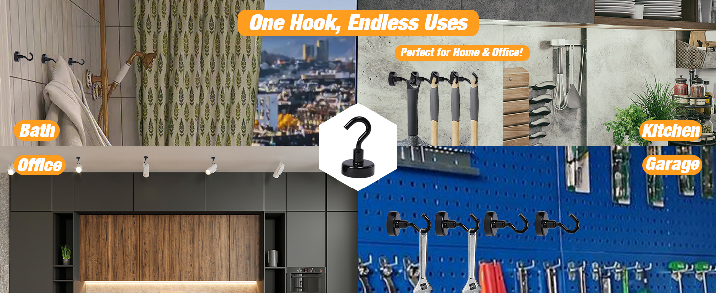 Magnetic Hooks 20 Pack - 30LB Heavy Duty Cruise Ship Essentials