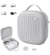 Krypthos Hard Carrying Case Compatible with Meta Quest 3S/Quest 3/Quest 2/Vision Pro, Portable VR...