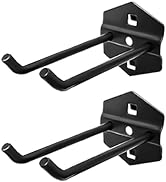 TZWXHDM 2 Pack Heavy Duty Steel Garage Storage Hooks, 4inch Large Utility Steel with Anti-Slip Co...