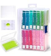 12PCS 2-in-1 Diamond Art Storage Trays with Lids, Convex Bottom Diamond Painting Storage Organize...