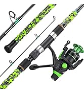 Sougayilang Surf Fishing Rod and Reel Combo Medium/Heavy 3 Piece Travel Spinning Rod with 4000 Si...