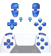 eXtremeRate Replacement D-pad R1 L1 R2 L2 Triggers Share Options Face Buttons, Chameleon Purple B...