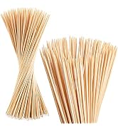 100pcs wooden skewers grilling supplies - 16 inch bamboo marshmallow roasting sticks smores party