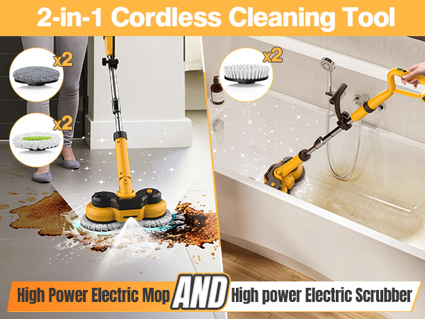 Cordless electric mop