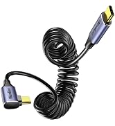 Coiled USB C Cable for CarPlay & Android Auto, 100W/5A PD Fast Charging Type C Cable, 480Mbps Dat...