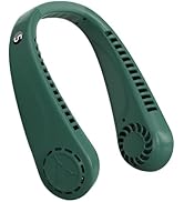 BIRDDIE Portable Hands free Bladeless Hanging Neck Fans with Screen Display and 5 Speeds Levels, ...