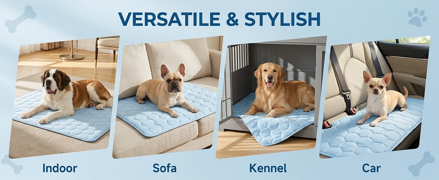 Dog Cooling Mat for Large Dogs,Washable Self Cooling Pet Pad with Non Slip Bottom