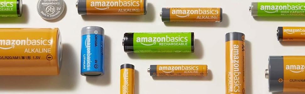 Basics Batteries: Alkaline, Lithium, Rechargeable and Coin Cell