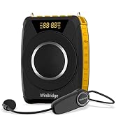 Voice Amplifier with Wireless Microphone Headset – Waterproof Portable Speaker Microphone with TW...