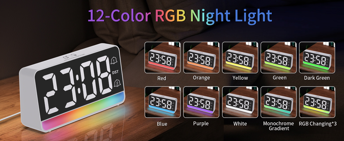 Choose from 8 solid colors and 4 dynamic RGB lighting effects.
