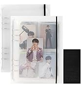 A5 Photocard Binder with 25 Pcs Inner 6 Ring, Korean Pop Photocard Holder Book, Clear K-Pop Album...