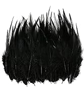 iHUFeather 120pcs 5-7" Saddle Hackle Rooster Feather Bulk for Crafts DIY Pendant Earrings Dream C...