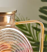 Glass Pitcher with Lids for Fridge Door