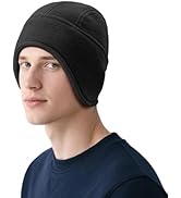 OZERO Mens Beanies for Winter: Thermal Thick Polar Fleece Soft Skull Cap Ski Hats - Earflaps Cycl...
