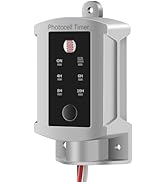TAYMATIC Dusk to Dawn Timer Switch for Outdoor Electrical Boxes, 15 AMP,120V Photocell Power Cont...