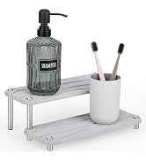 Segbeauty 2 Tier Quick Dry Diatomaceous Earth Stone Tray, 11x4.3in Water Absorbing Bathroom Tray ...