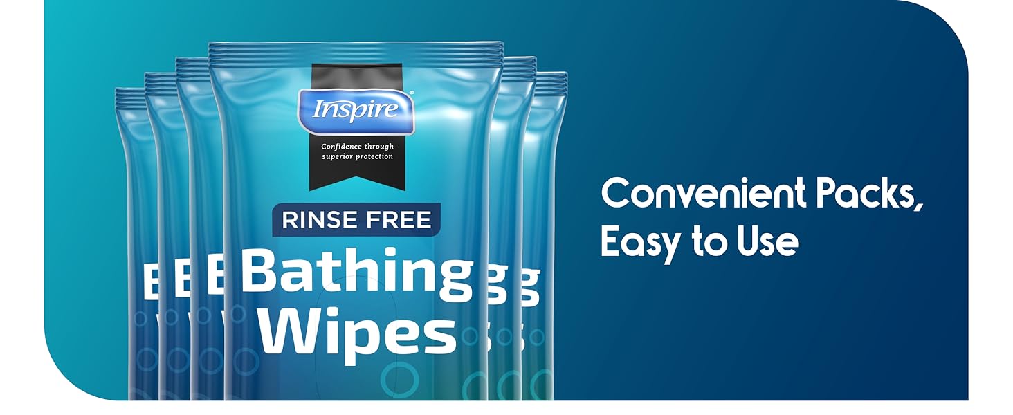 Bathing wipes for adults