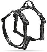 TRUE LOVE Dog Harness Adjustable Reflective Durable Padded Pet Vest with Handle Car Trip Outdoor ...