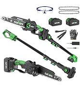 SOYUS 2-IN-1 Cordless Pole Saw & 8-Inch Mini Chainsaw for Tree Trimming, 21V Electric Pole Chains...