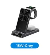 3 in 1 Charging Station for Apple, Travel Wireless Charger with Clock | ELECDOV Magnetic Charger ...