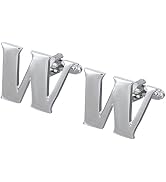 Salutto Men's Alphabet Cufflinks 1 Pair with Gift Box