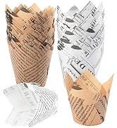TRUSBER Baking Cups, 150 pieces Tulip Cupcake Liners Baking Cup Holders and Muffin Baking Cups fo...