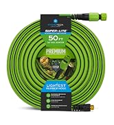 HydroTech Super-Lite Hybrid Polymer Garden Hose 5/8" x 50 ft – Ultra Lightweight Kink-Resistant W...