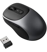 Keychron BM24 Wireless Mouse, 2400 DPI Quiet Clicks, 2.4 GHz/Bluetooth 5.2/Wired with Programmabl...