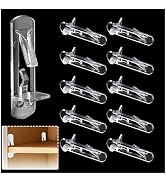 30Pcs Plastic Locking Shelf Pegs,Fits 5mm Shelf Pegs Hole x 3/4" Thick Shelf,Clear Cabinet Shelf ...