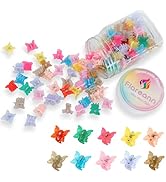 FLAREANN Mini Butterfly Hair Clips for Baby, Toddler & Little Girls, 100 Pcs Colorful Cute Hair A...