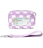 Veki The Iris Wallet Keychain Wallet Small Change Purse for Women Coin Purse with Clear ID Window...