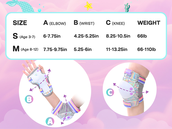 knee and elbow pads for kids 5-8