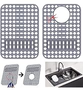 Sink Protectors for Kitchen Sink, 2 Pack Kitchen Sink Mats Cut to Fit for Bottom of Kitchen Sink,...