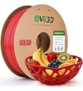 OVV3D PLA Food Grade Filament 1.75mm 1kg for 3D Printing, PLA+ Brick Red Food Safe 3D Printer Fil...