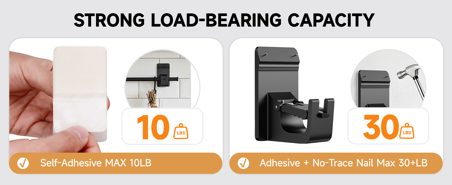 adhesive curtain rod holder