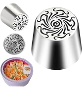Hendiy Russian Piping Tips, Extra Large Russian Piping Tips Stainless Steel Flower Frosting Nozzl...