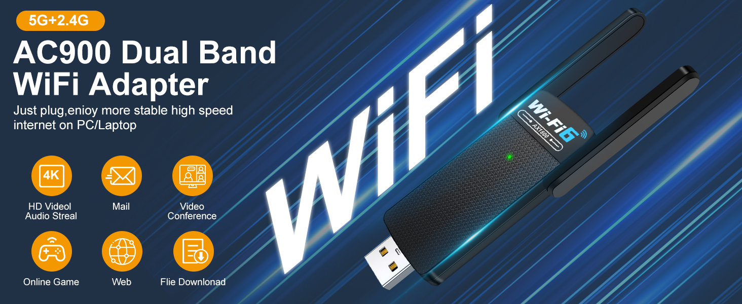 Wireless USB WiFi6 Adapter