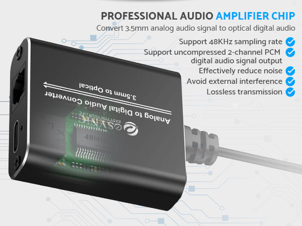 3.5MM TO OPTICAL AUDIO cPNVERTER