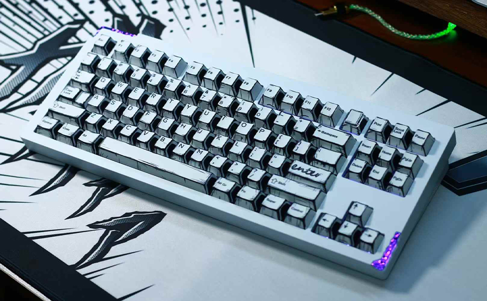 Retro Manga PBT Keycaps